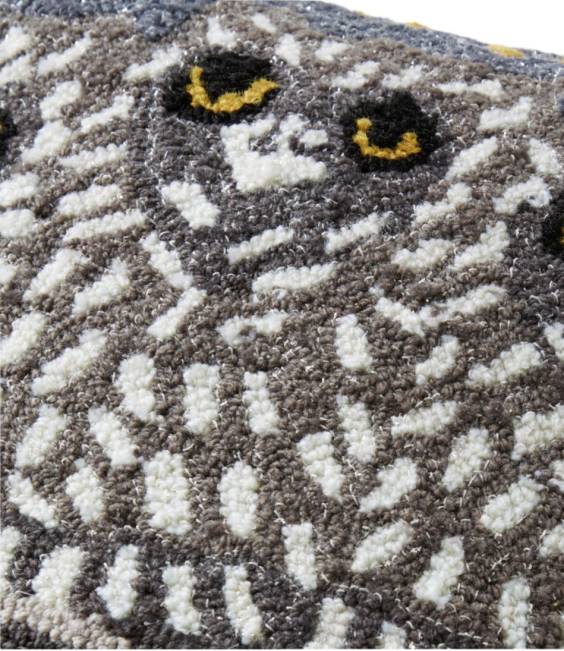 LLBean Indoor/Outdoor Hooked Pillow Owls Unisex J46J2736 Home Decor Multi