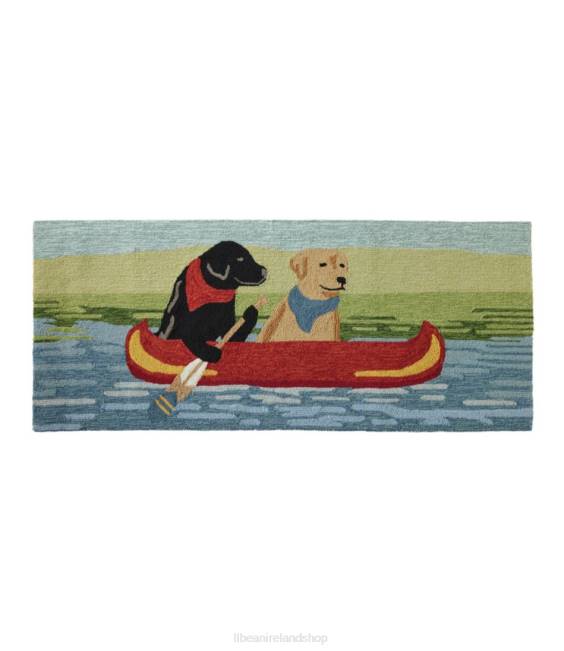 LLBean Indoor/Outdoor Vacationland Runner Dog Canoe Unisex J46J2704 Home Goods Multi
