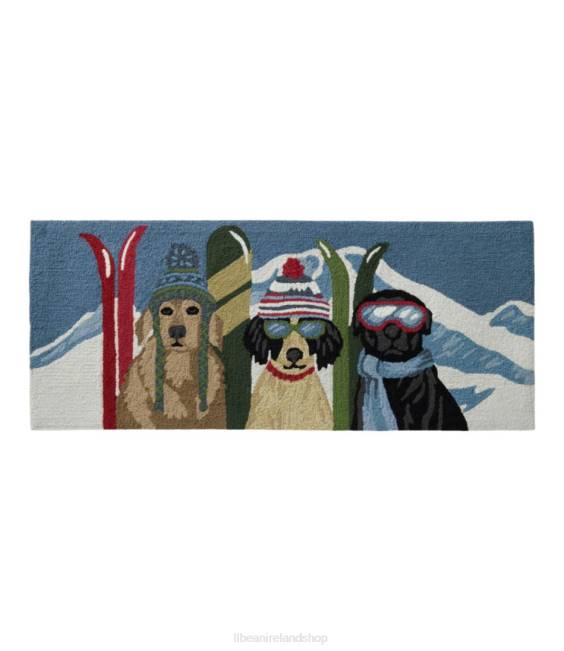 LLBean Indoor/Outdoor Vacationland Runner Dogs Skiing Unisex J46J2547 Home Goods Multi