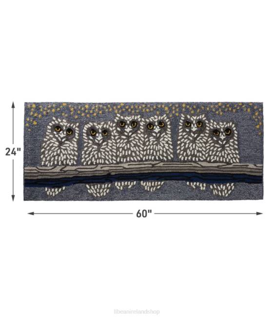 LLBean Indoor/Outdoor Vacationland Runner Owls Unisex J46J2724 Home Goods Multi