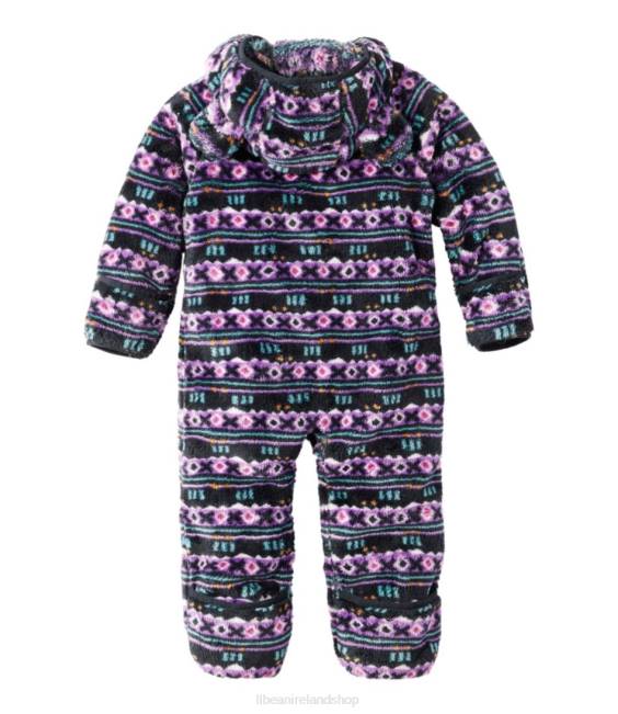 LLBean Infants\ Hi-Pile Fleece Bunting Kids J46J903 Outerwear Black Mountain Classic Print