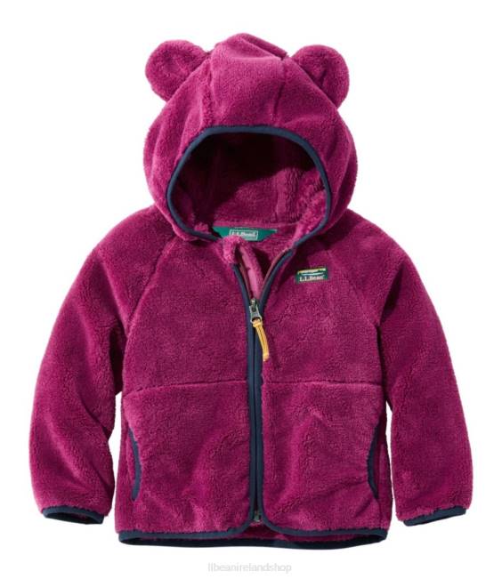 LLBean Infants and Hi-Pile Fleece Jacket Kids J46J447 Clothing Rich Berry