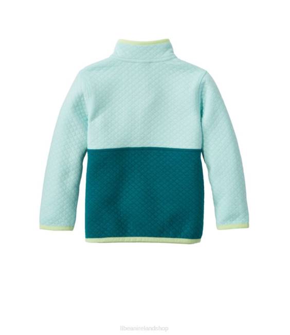 LLBean Infants\ and Toddler\s Quilted Quarter-Snap Pullover Kids J46J3395 Clothing Cream/Paprika Color Block