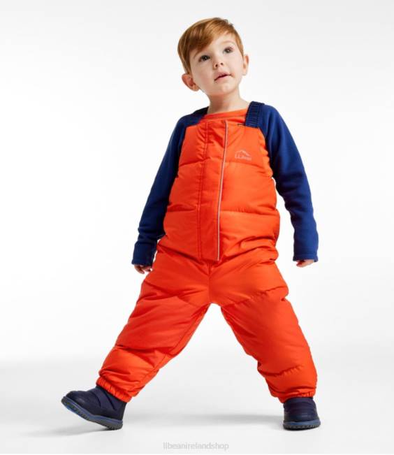 LLBean Infants\and Down Snow Bibs Kids J46J125 Outerwear Orange