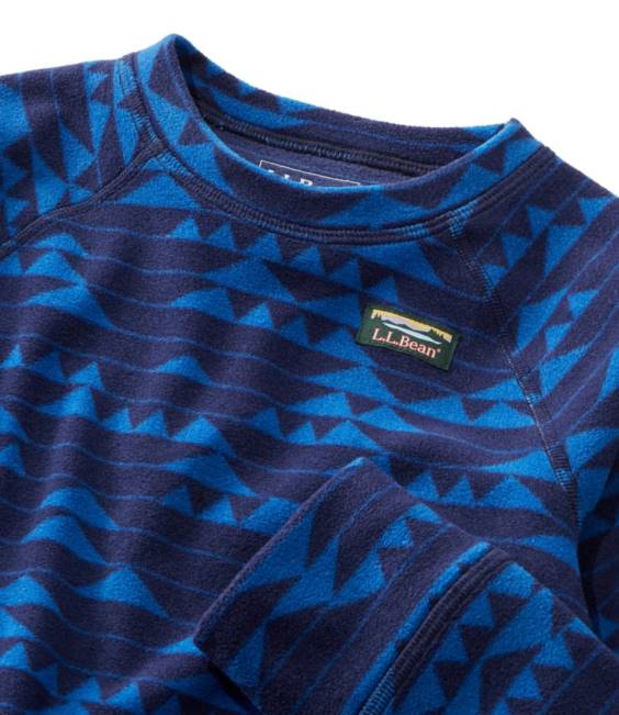 LLBean Infants\and Fitness Fleece Long-Sleeve Tee/Pants Set Kids J46J102 Clothing Deep Sapphire/Mountain Print