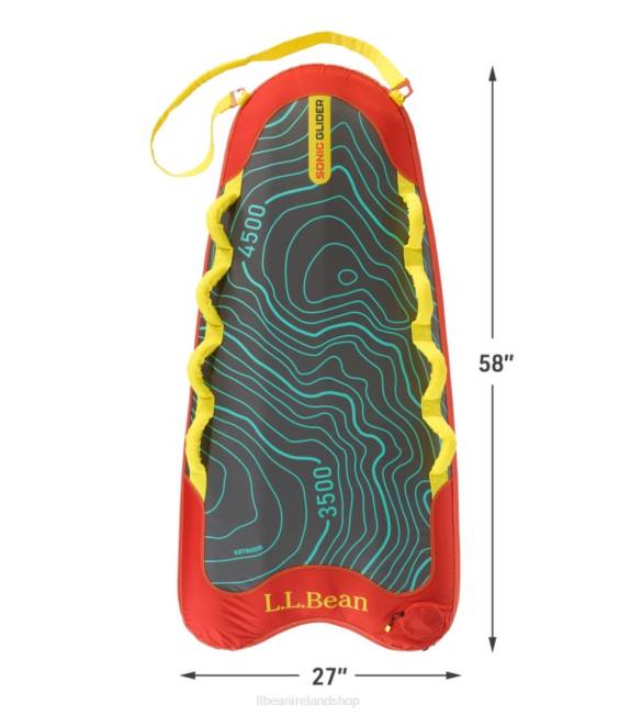 LLBean Inflatable Sonic Glider Sled Unisex J46J2194 Games  Recreation Black/Red