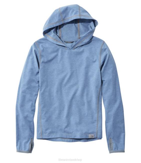 LLBean Insect Shield Hoodie Kids J46J3284 Fishing Baltic Blue