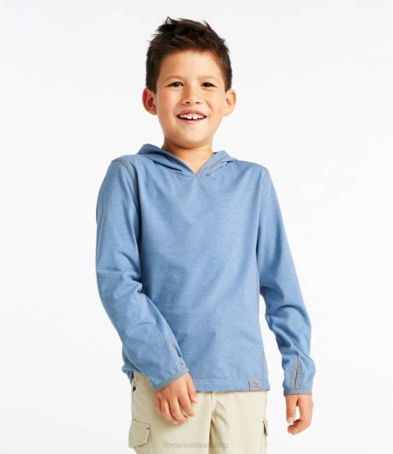 LLBean Insect Shield Hoodie Kids J46J3284 Fishing Baltic Blue