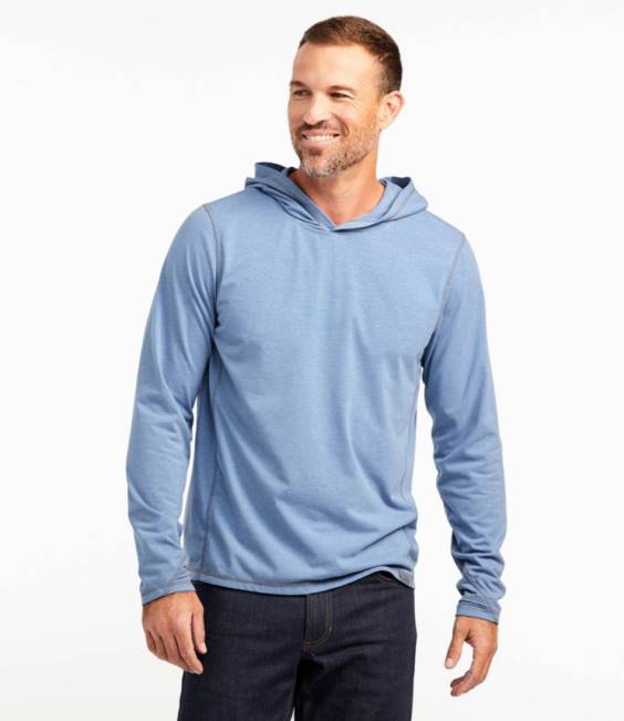 LLBean Insect Shield Hoodie Men J46J3177 Clothing Baltic Blue