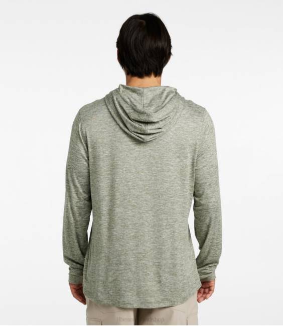 LLBean Insect Shield Pro Knit Hoodie Men J46J385 Clothing Gray Pebble Heather