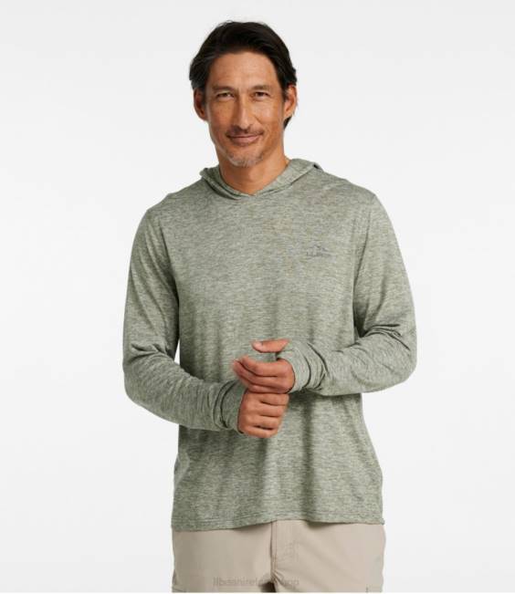 LLBean Insect Shield Pro Knit Hoodie Men J46J5872 Clothing Slate Heather