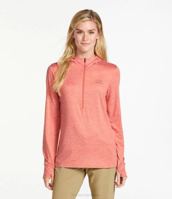 LLBean Insect Shield Pro Knit Hoodie Women J46J5855 Clothing Field Rose Heather