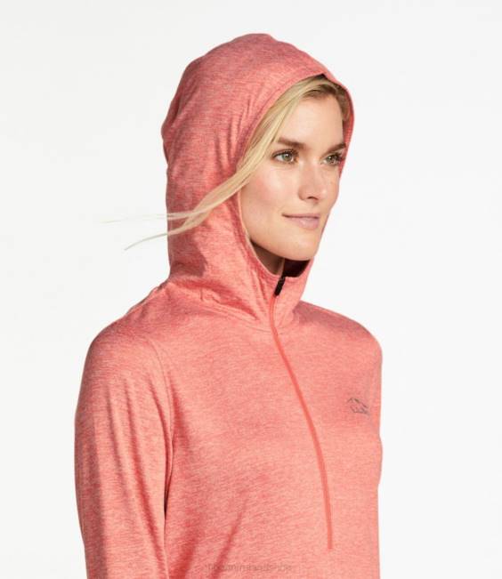 LLBean Insect Shield Pro Knit Hoodie Women J46J5855 Clothing Field Rose Heather