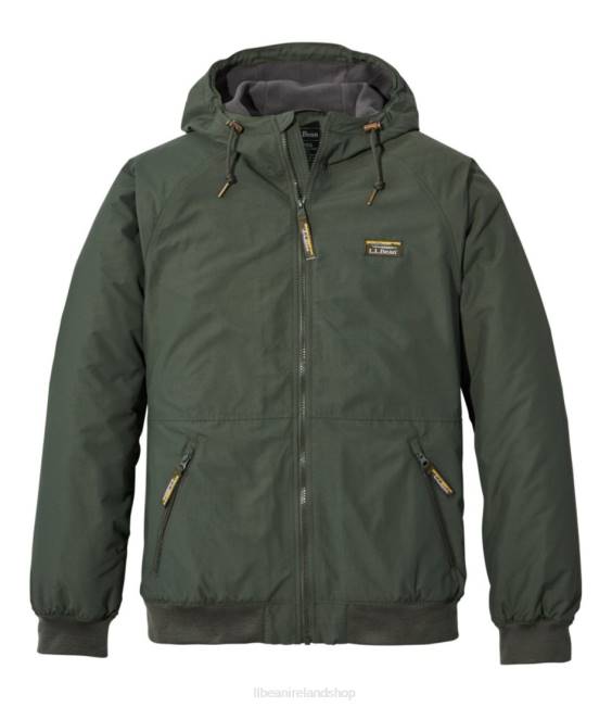 LLBean Insulated 3-Season Bomber Hooded Jacket Men J46J3700 Outerwear Thyme