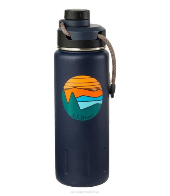 LLBean Insulated Canteen Water Bottle Unisex J46J1823 Outdoor Accessories Carbon Navy/Circle Katahdin