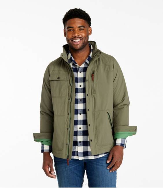 LLBean Insulated Travel Jacket Men J46J5029 Outerwear Fossil Brown