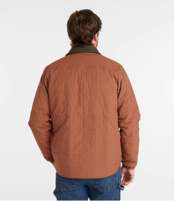 LLBean Insulated Utility Shirt Jacket Men J46J5126 Outerwear Dark Barley