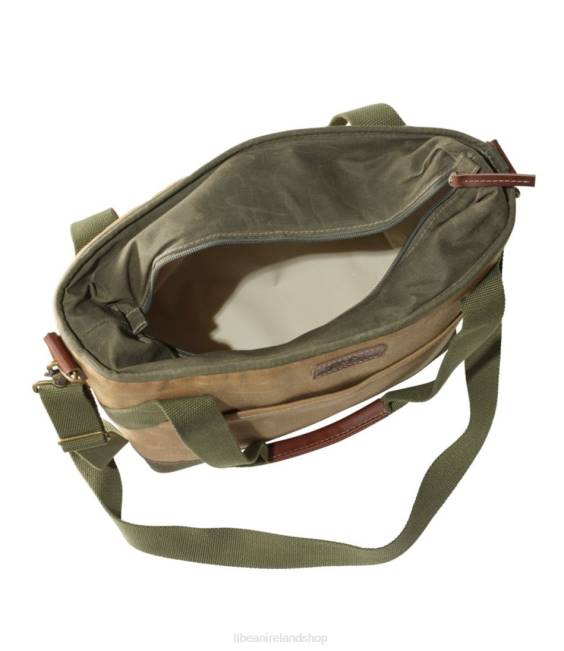 LLBean Insulated Waxed-Canvas Tote Unisex J46J1337 Accessories Khaki