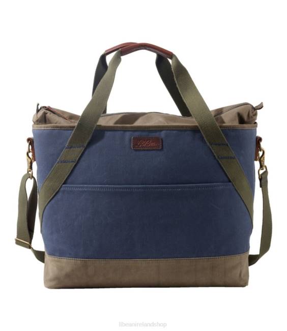 LLBean Insulated Waxed-Canvas Tote Unisex J46J3913 Accessories Navy