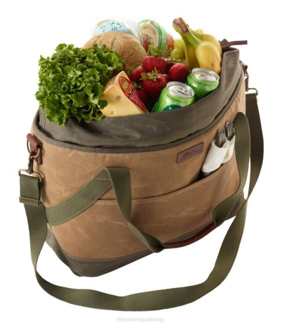 LLBean Insulated Waxed-Canvas Tote Unisex J46J3913 Accessories Navy