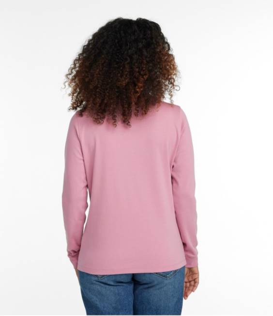 LLBean Interlock Mock-Turtleneck Women J46J424 Clothing Alpine Blue