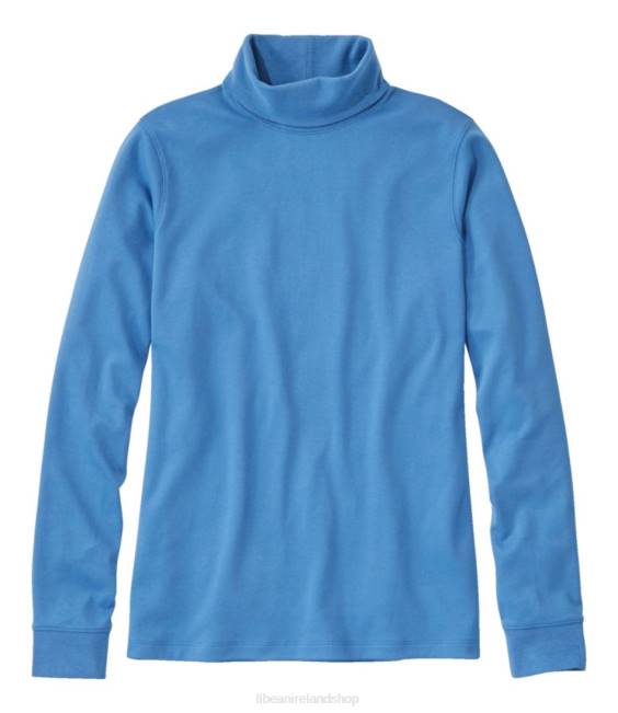 LLBean Interlock Turtleneck Women J46J5709 Clothing Bright Blue