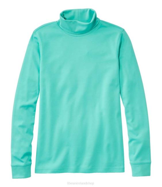 LLBean Interlock Turtleneck Women J46J6451 Clothing Deep Aqua