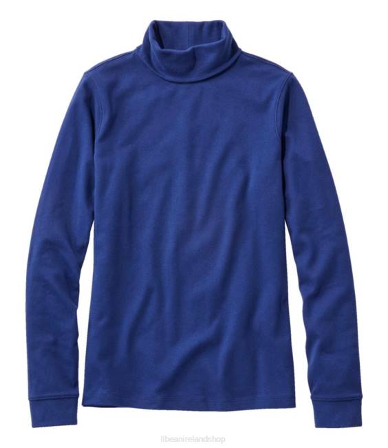 LLBean Interlock Turtleneck Women J46J6911 Clothing Alpine Blue