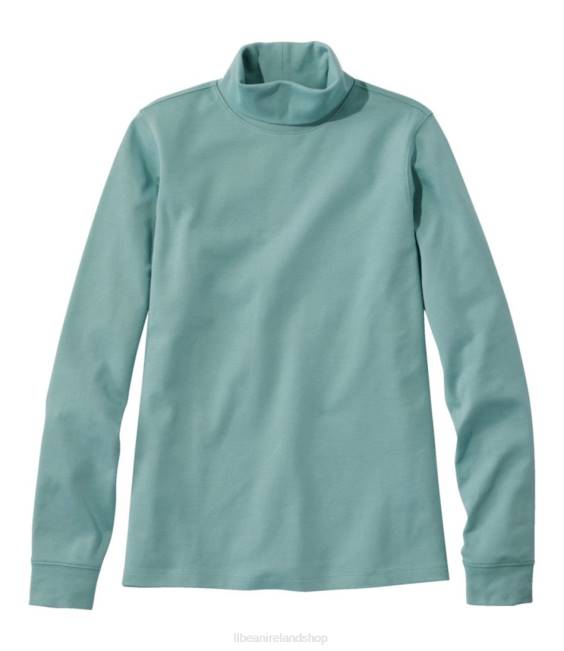 LLBean Interlock Turtleneck Women J46J75 Clothing Sea Pine