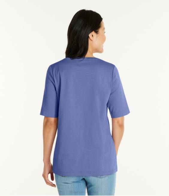 LLBean Jewelneck Tee Women J46J6392 Clothing Deep Turquoise