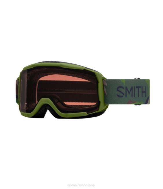 LLBean Junior Smith Daredevil Ski Goggles Unisex J46J4174 Winter Sports Olive Plant Camo
