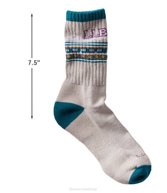 LLBean Katahdin Hiker Mountain Classic Socks Women J46J3793 Accessories Stone/Warm Teal Mountain Classic