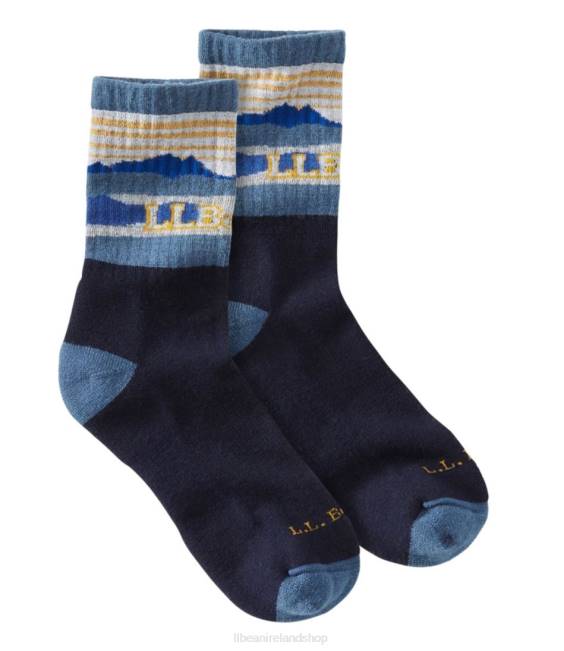 LLBean Katahdin Hiker Socks Men J46J1075 Accessories Nautical Navy/Iron Blue