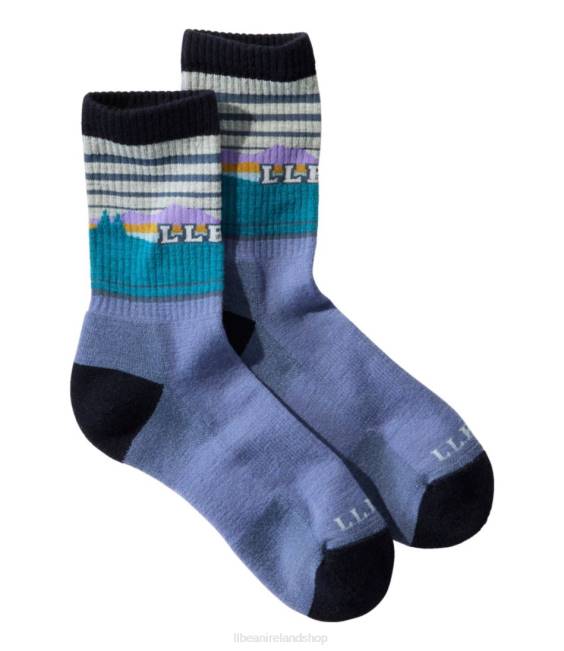 LLBean Katahdin Hiker Socks Men J46J5739 Accessories Purple Sunset/Deepest Indigo