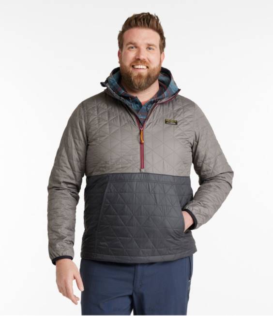 LLBean Katahdin Insulated Pullover Men J46J622 Outerwear Graphite/Shale Gray