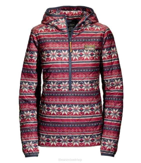 LLBean Katahdin Insulated Pullover Women J46J920 Outerwear Carbon Navy Fair Isle
