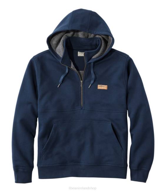 LLBean Katahdin Iron Works Half-Zip Sweatshirt Men J46J5961 Clothing Navy