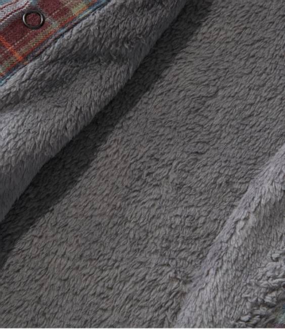 LLBean Katahdin Performance Flannel Shirt-Jacket Men J46J5047 Clothing Carbon Navy/Dark Amber