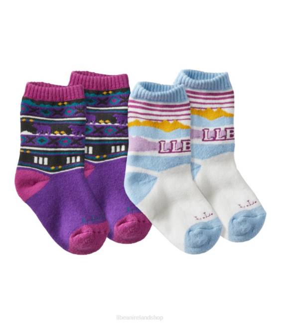 LLBean Katahdin Socks Kids J46J3560 Clothing Bright Purple/Sailcloth