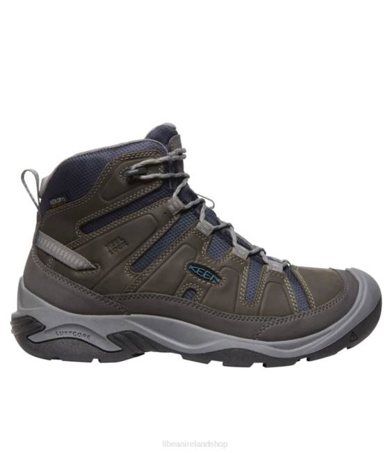 LLBean Keen Circadia Waterproof Hiking Boots Men J46J1123 Footwear Steel Grey/Legion Blue