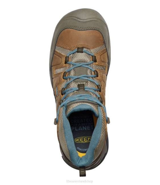 LLBean Keen Circadia Waterproof Hiking Boots Women J46J1108 Footwear Toasted Coconut/North Atlantic