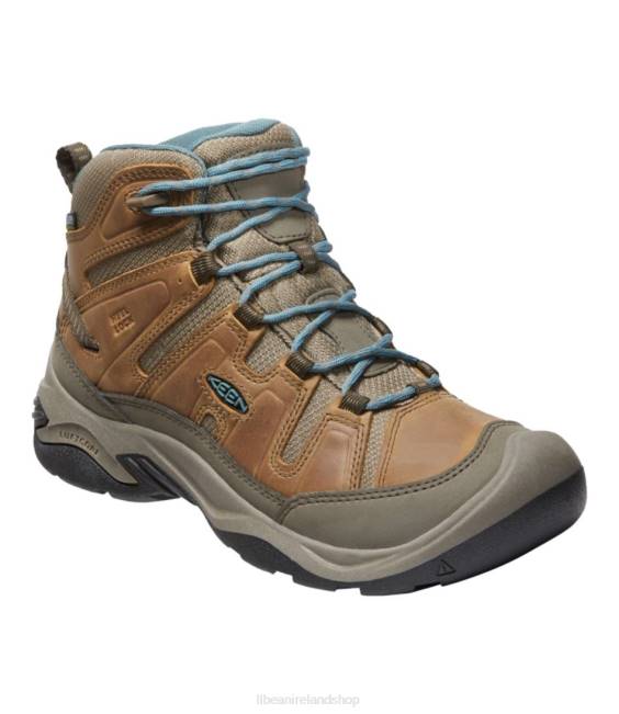 LLBean Keen Circadia Waterproof Hiking Boots Women J46J1108 Footwear Toasted Coconut/North Atlantic