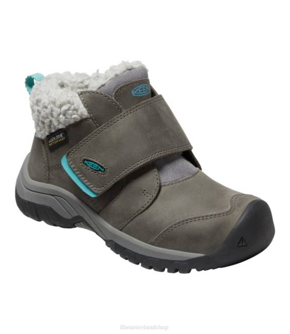 LLBean Keen Kootenay IV Waterproof Boots Kids J46J1215 Footwear Steel Grey/Porcelain