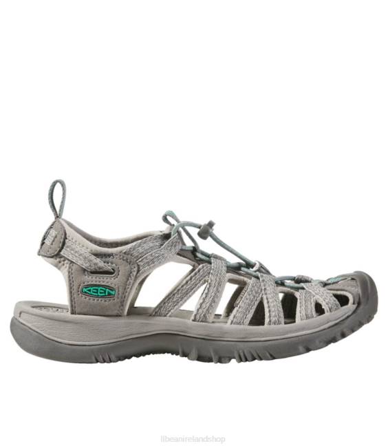 LLBean Keen Whisper Sandals Women J46J1077 Footwear Medium Grey/Peacock Green