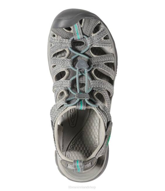 LLBean Keen Whisper Sandals Women J46J1077 Footwear Medium Grey/Peacock Green