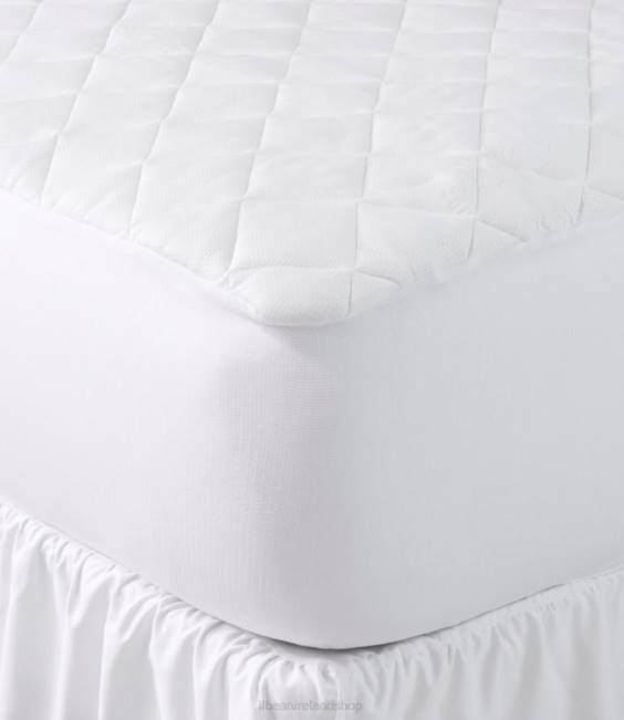 LLBean Knit Top Waterproof Mattress Pad Unisex J46J2657 Bedding White
