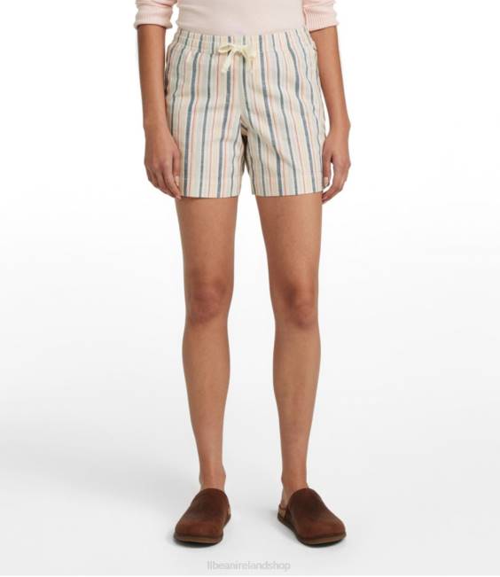 LLBean Lakewashed Dock Shorts Women J46J3265 Clothing Cream Multi