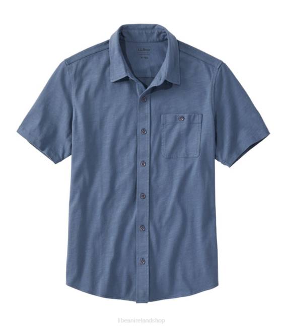LLBean Lakewashed Organic Cotton Button-Front Shirt Men J46J266 Clothing Vintage Indigo