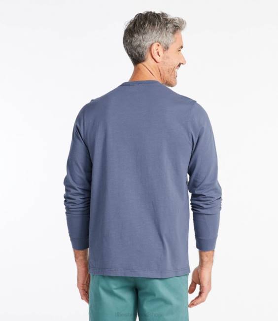 LLBean Lakewashed Organic Cotton Tee Men J46J3225 Clothing Vintage Indigo