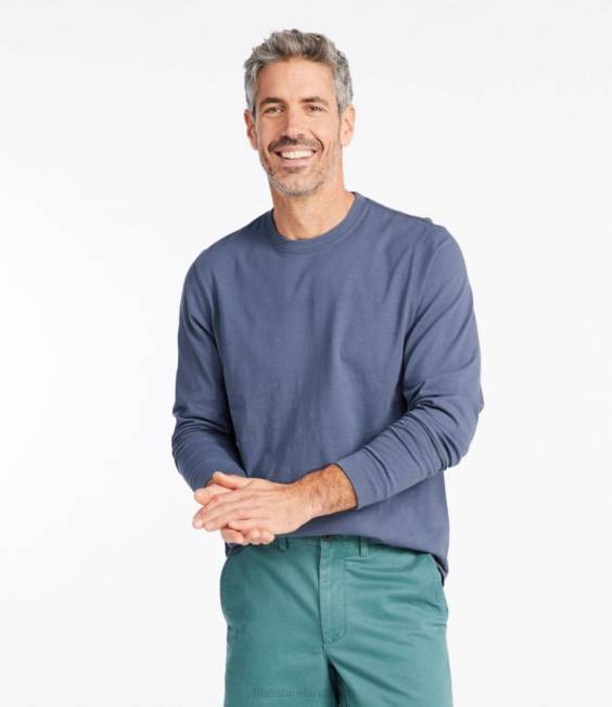 LLBean Lakewashed Organic Cotton Tee Men J46J4821 Clothing Shadow Green